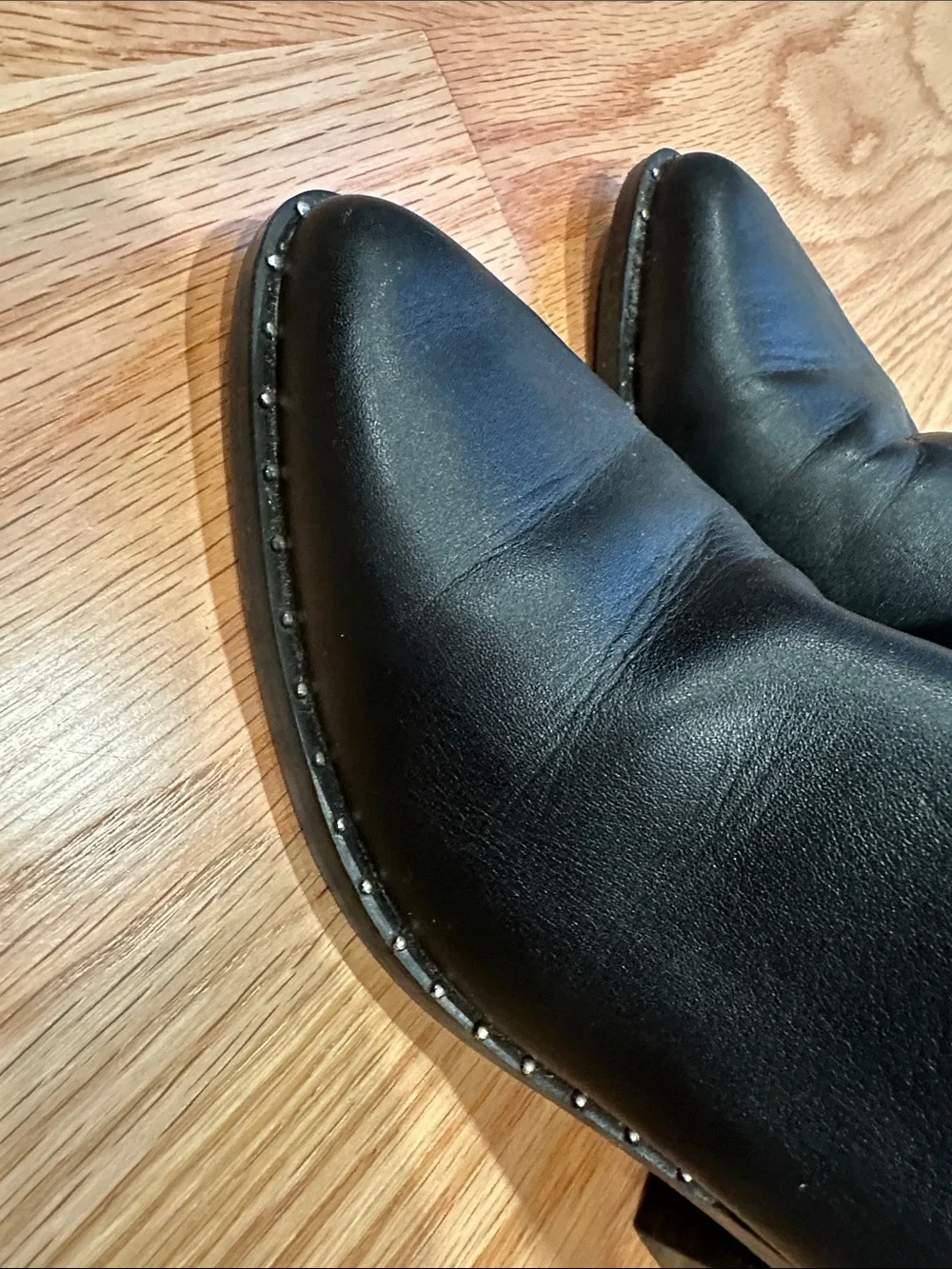 Treasure & Bond Black Pointed Toe Ankle Booties with Block Heel